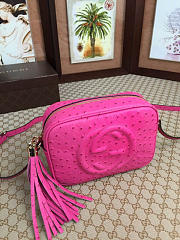 Gucci Soho Disco 21 Leather Bag Hot Pink Z2371 - 3