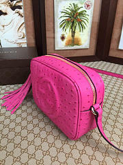 Gucci Soho Disco 21 Leather Bag Hot Pink Z2371 - 4