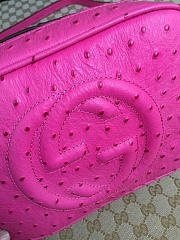 Gucci Soho Disco 21 Leather Bag Hot Pink Z2371 - 6