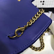 Gucci GG Marmont Velvet Leather WOC Navy Blue 2575 20cm - 6