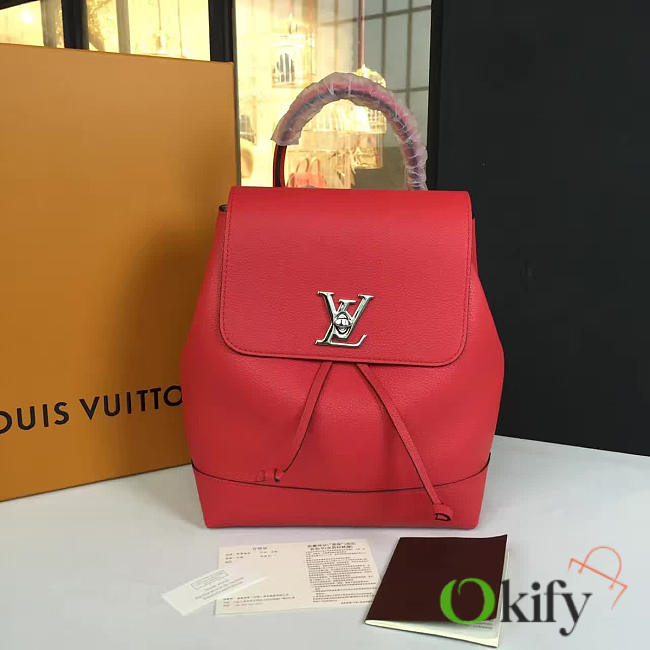  Louis Vuitton LOCKME  BagsAll Backpack Red  - 1