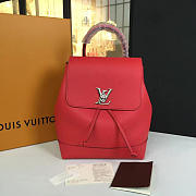  Louis Vuitton LOCKME  BagsAll Backpack Red  - 1