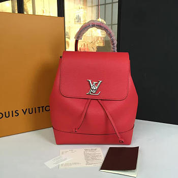  Louis Vuitton LOCKME  BagsAll Backpack Red 