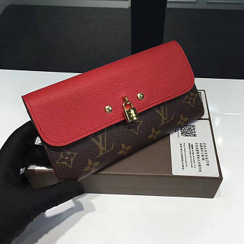 Louis Vuitton Monogram Vunes 19 Long Wallet Red 3774
