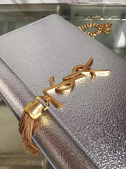 YSL Kate Chain Wallet With Tassel In Crinkled Metallic Leather BagsAll 5055 - 6