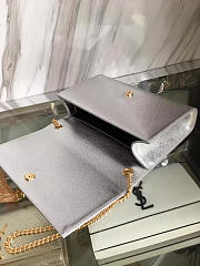 YSL Kate Chain Wallet With Tassel In Crinkled Metallic Leather BagsAll 5055 - 4