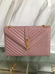 YSL Quilted Monogram College 32 Pink 5086 - 3