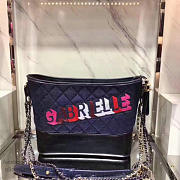 CC GABRIELLE Large Hobo Bag 28 Navy Blue & Black A93824  - 2