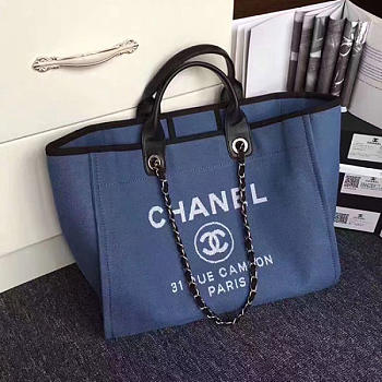 Chanel Shopping Bag Blue A68046 VS05826 38cm