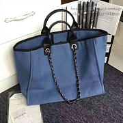 Chanel Shopping Bag Blue A68046 VS05826 38cm - 6
