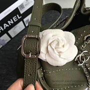 CC Calfskin Bucket Bag Green BagsAll A93598 VS08204 - 4