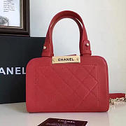Chanel Small Label Click leather Shopping Bag Red A93731 VS02552 20cm - 1