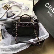 Chanel Caviar Quilted Lambskin Flap Bag with Top Handle Black A93752 25cm - 2