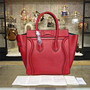 BagsAll Celine Leather Micro Luggage Red Z1077 26.5cm  - 4