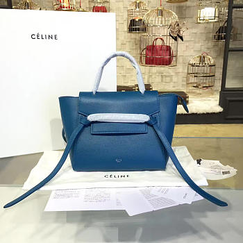 BagsAll Celine Belt Bag Blue Calfskin Z1203 24cm 