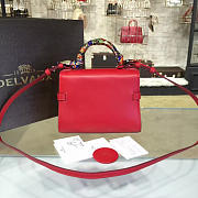 bagsAll Delvaux Calfskin Mini Tempete Satchel Red 1460 - 3