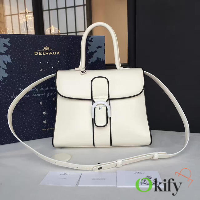 bagsAll Delvaux Mini Brillant Satchel Smooth Leather White 1469 - 1