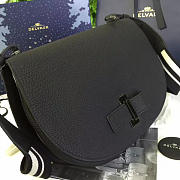 bagsAll DELVAUX Calfskin Le Mutin Saddle Bag Black 1507 - 5