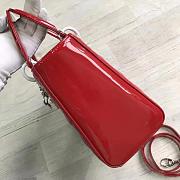 bagsAll Lady Dior Medium 24 Red Shiny Silver Tone1580 - 6