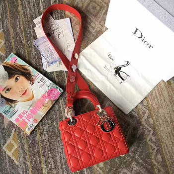 BagsAll Lady Dior 20 Red 1623
