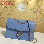 Gucci GG Flap Shoulder Bag On Chain Light Blue BagsAll 510303 - 1
