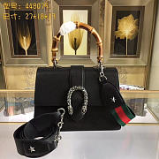 Gucci Dionysus Medium Top Handle Bag Black Leather 27cm - 2