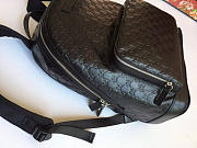 Gucci GG Embossed Leather Backpack Black 07 - 4