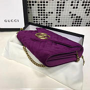 Gucci GG Marmont Velvet Leather WOC Purple 2577 20cm - 2