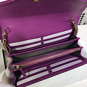 Gucci GG Marmont Velvet Leather WOC Purple 2577 20cm - 3