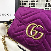 Gucci GG Marmont Velvet Leather WOC Purple 2577 20cm - 4