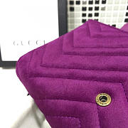 Gucci GG Marmont Velvet Leather WOC Purple 2577 20cm - 5