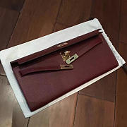 Hermès Kelly Clutch 31 Wine Red/Gold BagsAll Z2848 - 2