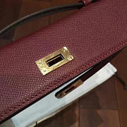Hermès Kelly Clutch 31 Wine Red/Gold BagsAll Z2848 - 3