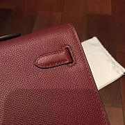 Hermès Kelly Clutch 31 Wine Red/Gold BagsAll Z2848 - 6