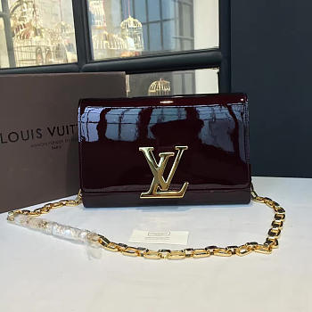  Louis Vuitton LOUISE CHAIN Wine Red GM 23cm