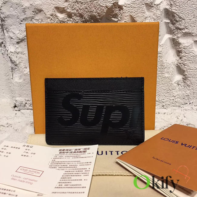  Louis Vuitton Supreme card holder BagsAll M61733  Black - 1