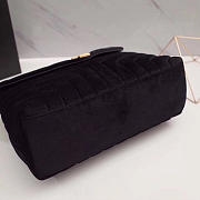YSL Loulou Monogram Quilted Velvet 30 Shoulder Bag Black  - 5