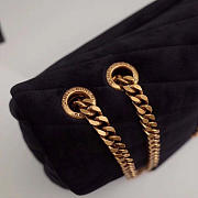 YSL Loulou Monogram Quilted Velvet 30 Shoulder Bag Black  - 4