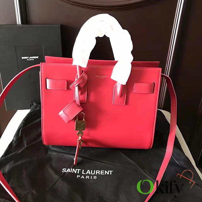 YSL Sac De Jour 26 Red Grained Leather BagsAll 4917 - 1