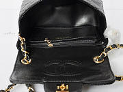 CC Caviar Leather Flap Bag With Gold Hardware Black 17.5cm - 3