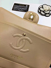 CHANEL Lambskin Leather Flap Bag Gold/Silver Beige BagsAll 25cm - 2