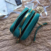 CC Bowling Bag Jersey & Gold-Tone Metal 24 Turquoise A69924  - 5