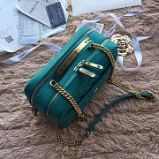 CC Bowling Bag Jersey & Gold-Tone Metal 24 Turquoise A69924  - 2