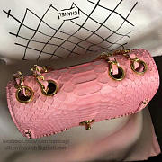Chanel Snake Embossed Flap Shoulder Bag Pink BagsAll A98774 VS09287 - 2
