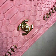 Chanel Snake Embossed Flap Shoulder Bag Pink BagsAll A98774 VS09287 - 3