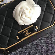 Chanel Lambskin and Calfskin Flap Bag Black A91836 21cm - 5