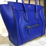 BagsAll Celine Leather Micro Luggage Z1087 Blue 28.5cm - 2