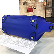 BagsAll Celine Leather Micro Luggage Z1087 Blue 28.5cm - 3