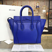 BagsAll Celine Leather Micro Luggage Z1087 Blue 28.5cm - 4