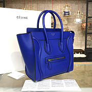 BagsAll Celine Leather Micro Luggage Z1087 Blue 28.5cm - 5